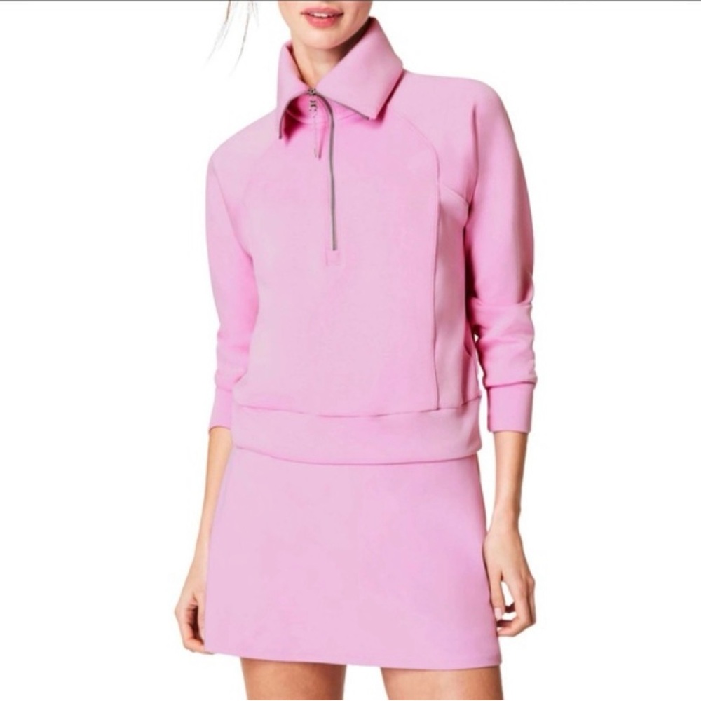 Spanx Air Essentials Half Zip Petunia Pink